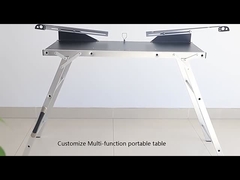 Наружный прямоугольный складной лагерный стол портативный регулируемый алюминиевый лагерный стол